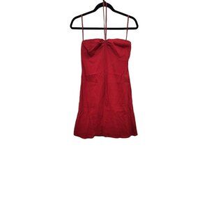 LOFT/ANN TAYLOR MINI STRAPLESS COCKTAIL TIE ON NECK RES  DRESS